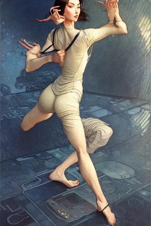 Image similar to some random tech guy as aeon flux profile picture by Margaret Keane, dynamic pose, intricate, detailed clothes, futuristic, fantasy, elegant, by Stanley Artgerm Lau, greg rutkowski, thomas kindkade, alphonse mucha, loish, norman Rockwell,