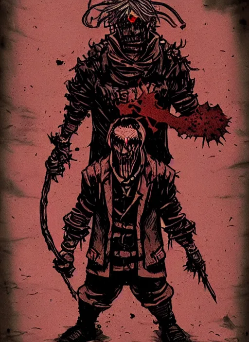 Image similar to concept art of joji as a boss in darkest dungeon, highly detailed, dark atmosphere, cosmic horror, body horror, lovecraft mythos, key character poster