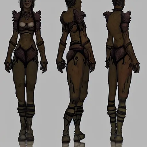 Image similar to planescape art style annah character concept