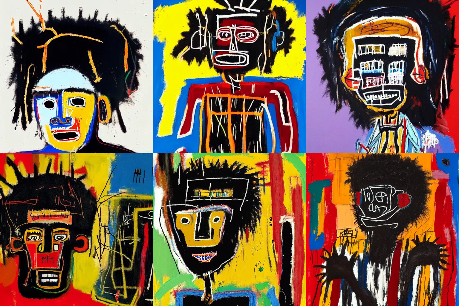 Prompt: extremely highly detailed hi-res majestic painting of an black strong african man by jean-michel basquiat