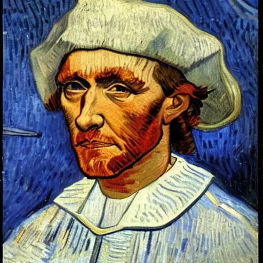 Image similar to christopher columbus portrait!!! painted by ( ( ( van gogh ) ) ), 4 k, 8 k