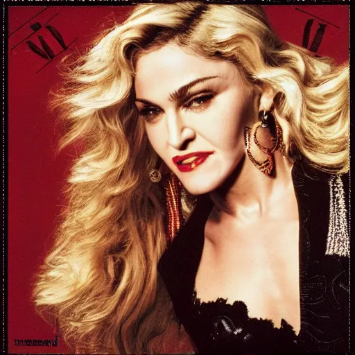 Image similar to the cover of a madonna's album.