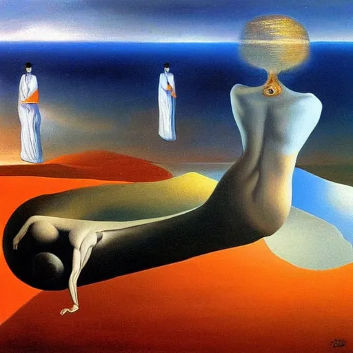 Image similar to a dream of a dream of a dream, oil painting, by dali