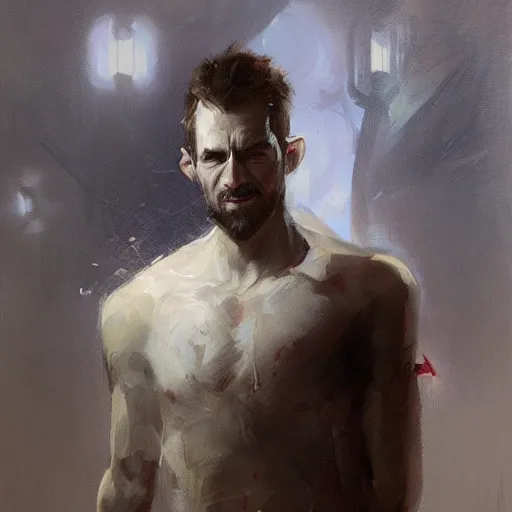 Prompt: coronavirus if be a man, by greg rutkowski portrait