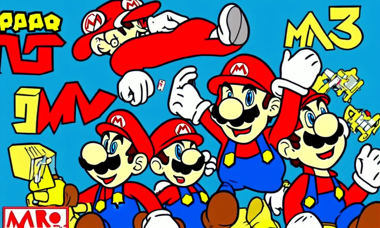 Image similar to super mario in the style of dexter's laboratory cartoon