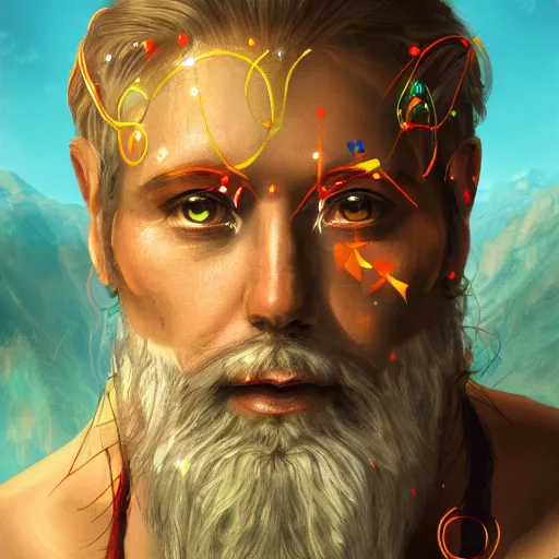 Image similar to the portrait of the god of ia, digital art, 4 k