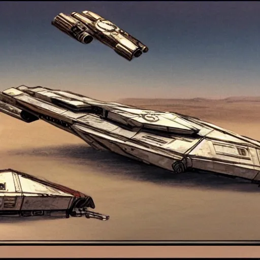 Prompt: concept art land speeder ( star wars )