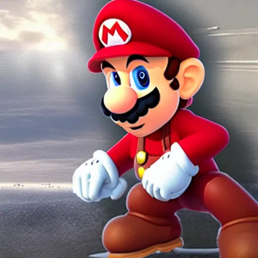 Image similar to photo of mario as a grandpa