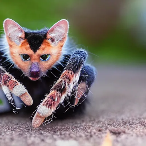Prompt: tarantula cat hybrid