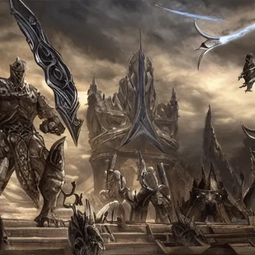 Image similar to infinity blade concept art