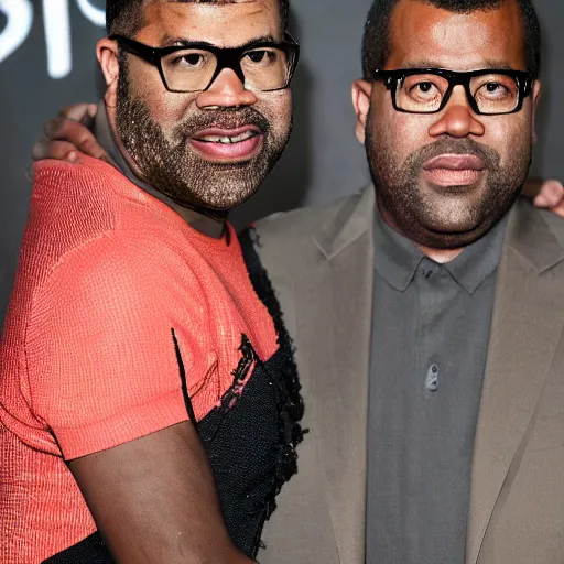 Image similar to jordan peele being taken by an alien, photography, 8 k,