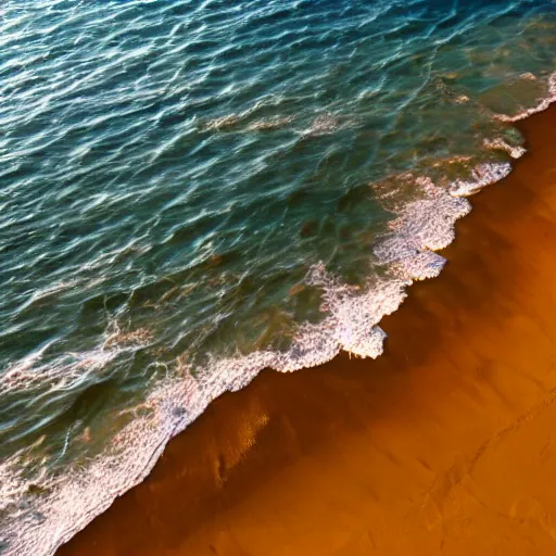 Image similar to an ocean made of golden liquid