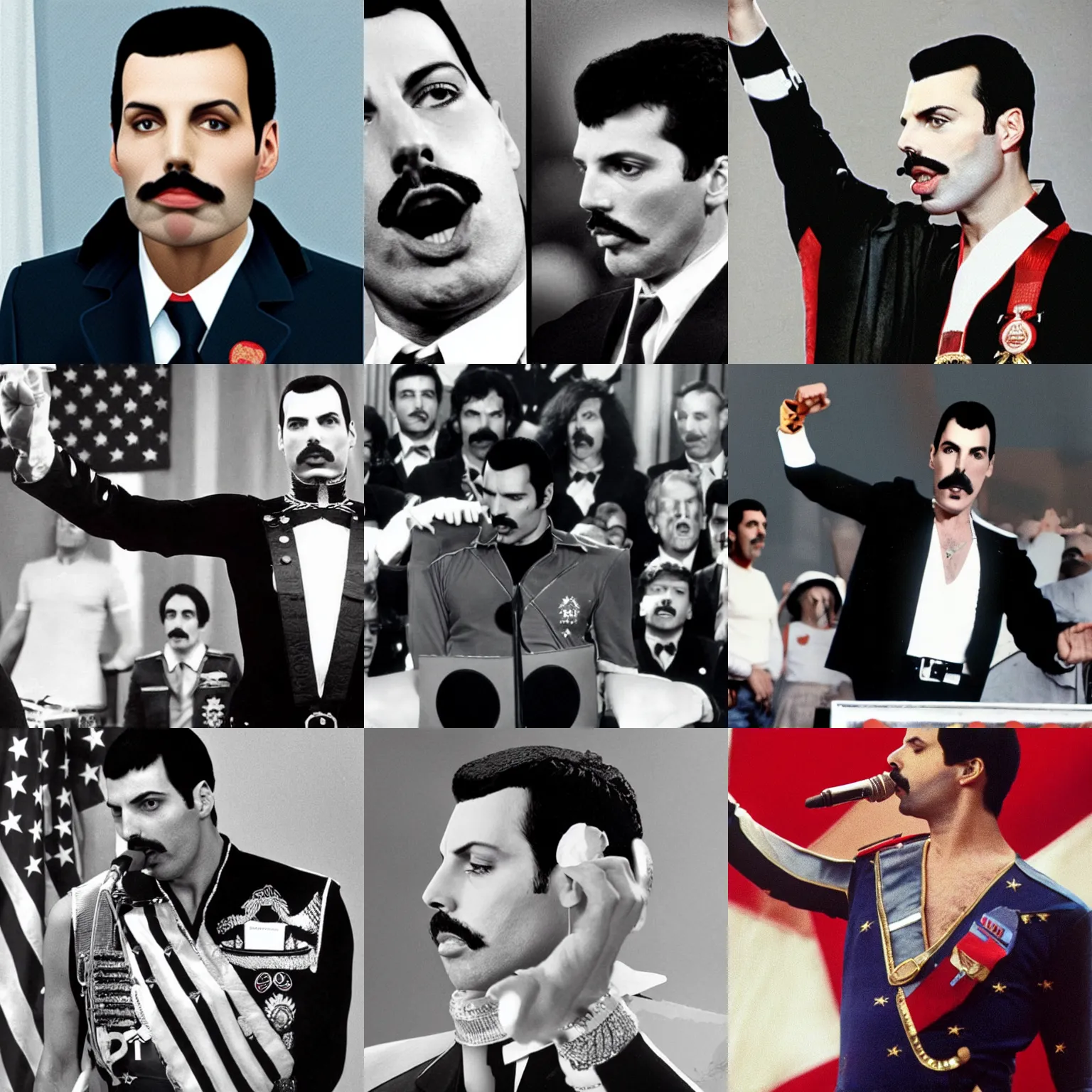 Prompt: freddie mercury as president of the united states