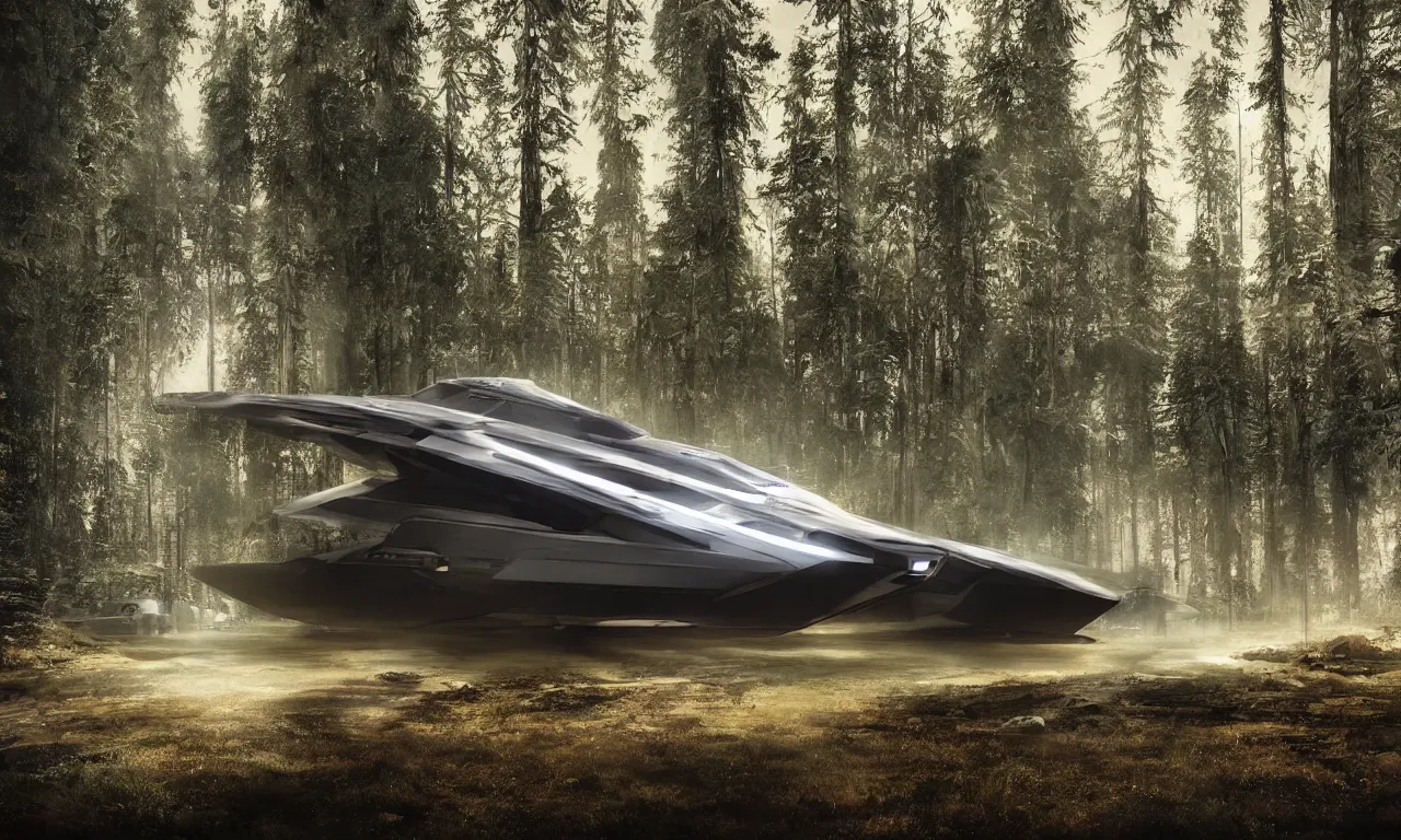 Prompt: Enterprise T-Kirk at Finnish forest lake, futuristic, cyberpunk, highly detailed, photorealistic, sharp focus, cinematic composition, cinematic lighting, detailed