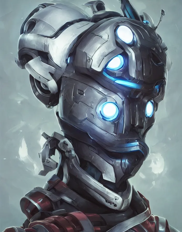 Image similar to epic mask helmet robot ninja portrait stylized as fornite style game design fanart by concept artist gervasio canda, behance hd by jesper ejsing, by rhads, makoto shinkai and lois van baarle, ilya kuvshinov, rossdraws global illumination radiating a glowing aura global illumination ray tracing hdr render in unreal engine 5