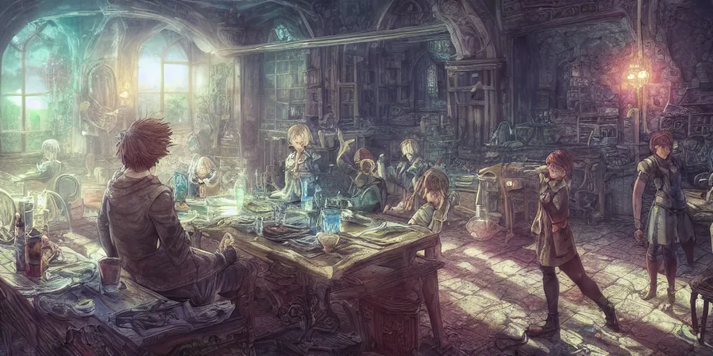 Image similar to let us not seek to satisfy our thirst for freedom by drinking from the cup of bitterness and hatred. ultrafine highly detailed hyper colorful illustration, sharp focus, octopath traveler, final fantasy, unreal engine highly rendered, global illumination, radiant light, intricate and detailed environment