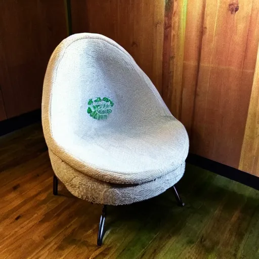 Image similar to An avocado chair