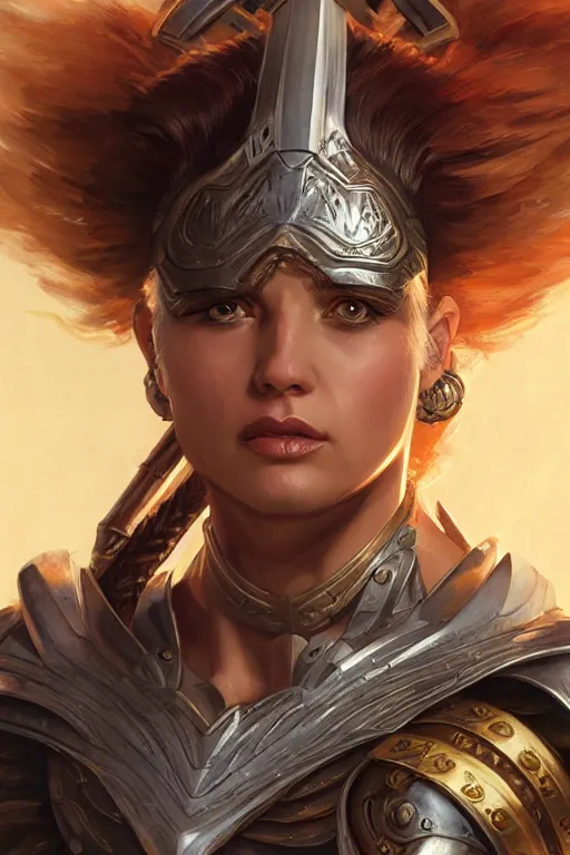 Image similar to amazon valkyrie athena, d & d, fantasy, portrait, highly detailed, headshot, digital painting, trending on artstation, concept art, sharp focus, illustration, art by artgerm and greg rutkowski and magali villeneuve