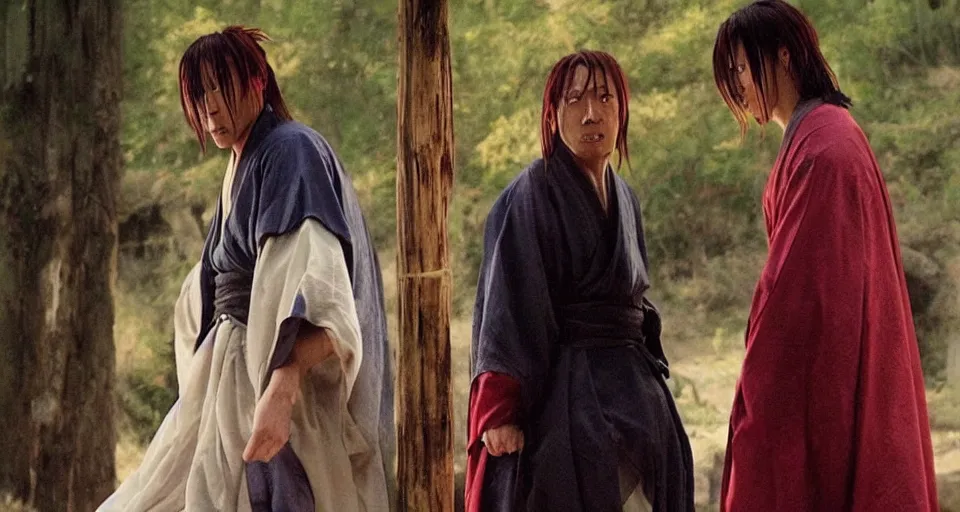 Prompt: the two complementary forces that make up all aspects and phenomena of life, from Kenshin