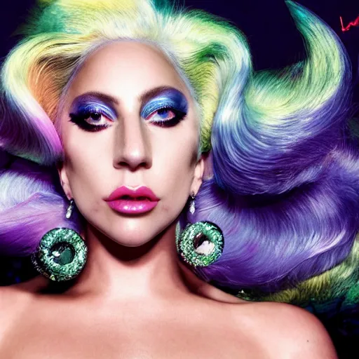 Image similar to lady gaga artpop act 2 album cover shot by nick knight, full body, artpop, jeff koons, canon, highly realistic. high resolution. highly detailed. dramatic. 8 k. 4 k.