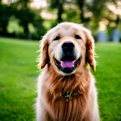 Prompt: golden retriever, dog, depth of field, centered, photo