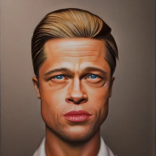 Prompt: realistic expired kodak film portrait of albino brad pitt mix, hyperrealism, hypermaximalism, photorealistic, detailed, atmospheric, 8 k, award winning photography, cinematic