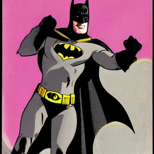 Image similar to photograph of batman wearing a pink dress