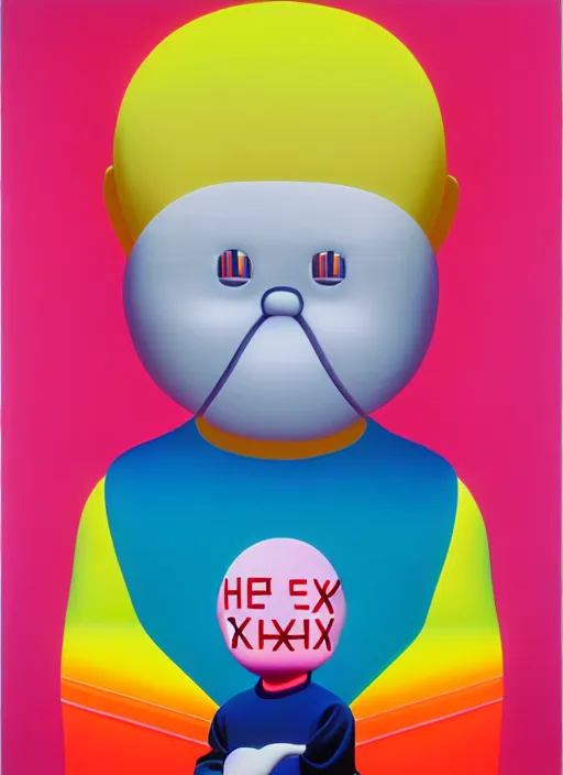 Image similar to help by shusei nagaoka, kaws, david rudnick, airbrush on canvas, pastell colours, cell shaded, 8 k