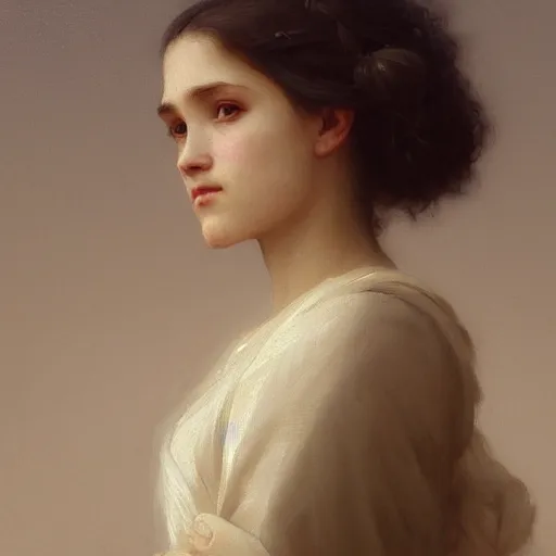 Prompt: a beautiful portrait of a walkyrie by william - adolphe bouguereau and greg rutkowski trending on artstation