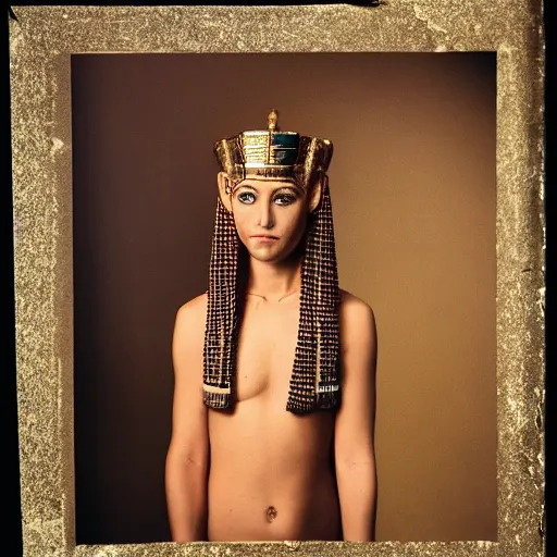 Image similar to portrait of egyptian god set, annie leibovitz