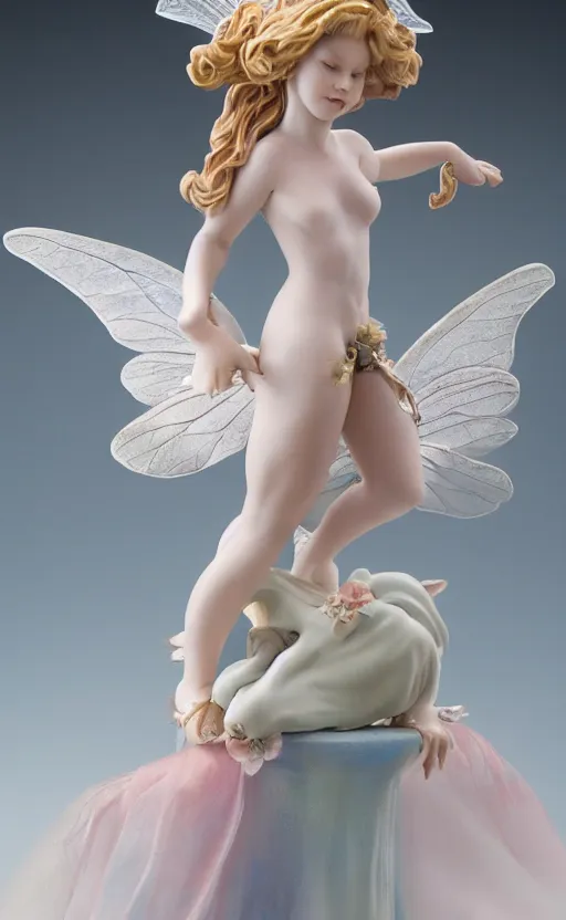 Prompt: !dream Porcelain fairy girl figure, 8k, studio photography, highly detailed