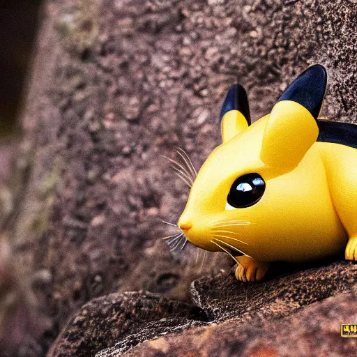 Image similar to national geographic photo of raichu, pokemon in the wild, intricate, portrait, 8 k highly professionally detailed, hdr, award winning