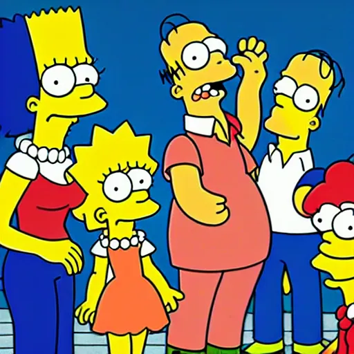 Prompt: simpsons, the anime series ( 1 9 9 0 )