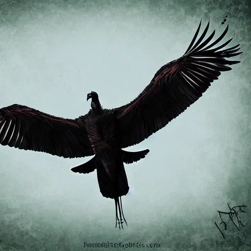 Image similar to vulture, digital art