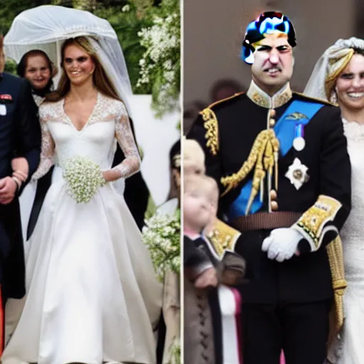 Image similar to prince william marrying britney spears, wedding photos on instagram, official photos, wedding photo