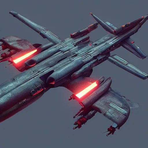 Image similar to Cyberpunk FantasyCore Kowloon fighter airplane, neon electronic, rendered in Lumion Pro, Autodesk Solidowkrs Visualize, Maya, and Cinema 4D by Iwan Baan, Greg Rutkowski, Ted Gore, Dustin Lefevre, and Jaya Su Berg, trending on artstation, cgsocciety r/art