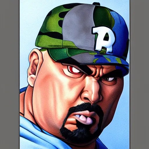 Image similar to ultra realistic portrait painting of big pun, art by akira toriyama, 4 k, dragon ball artstyle, cel shaded, highly detailed, epic lighting