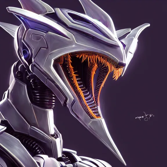 Image similar to close up mawshot of a perfect cute elegant beautiful stunning anthropomorphic hot female robot mecha dragon, with sleek silver metal armor, glowing OLED visor, looking the camera, open dragon maw being highly detailed and living, pov looking into the maw, food pov, micro pov, vore, digital art, pov furry art, anthro art, furry, warframe art, high quality, 8k 3D realistic, dragon mawshot art, maw art, macro art, micro art, dragon art, Furaffinity, Deviantart, Eka's Portal, G6