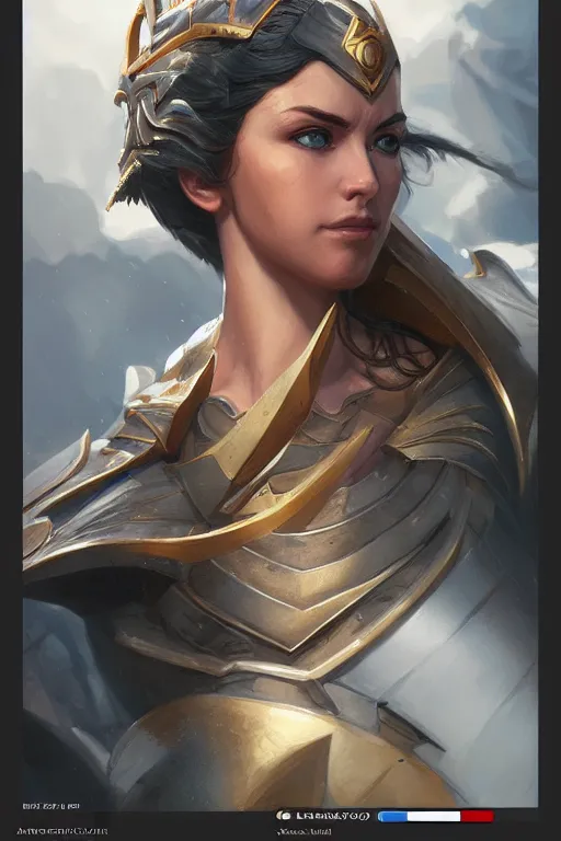 Image similar to amazon valkyrie athena, d & d, fantasy, portrait, highly detailed, headshot, digital painting, trending on artstation, concept art, sharp focus, illustration, art by artgerm and greg rutkowski and magali villeneuve