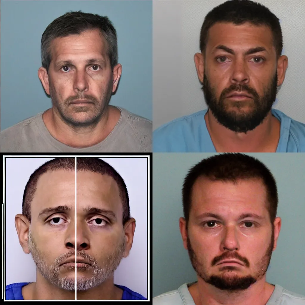 Prompt: Florida Man mugshot