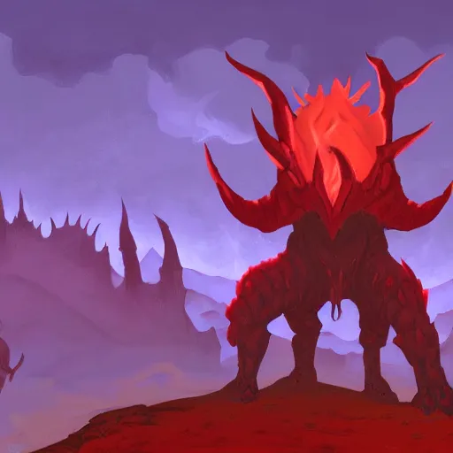 Image similar to TzKal-Zuk at the Inferno, old school runescape, lava river, magma, large shield of magma, obsidian pillars