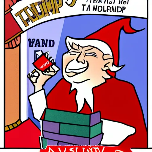 Image similar to fantasy elf wizard as president donald trump