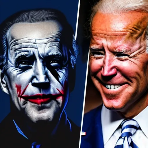 Image similar to joe biden as the joker