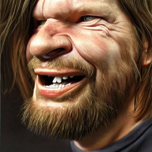 Prompt: Caricature portraits done of Aphex twin, realistic, hyperrealistic, very realistic, highly detailed, very detailed, extremely detailed, detailed, oil painting, digital art, trending on artstation