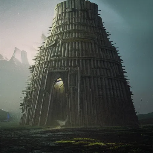 Image similar to dark witch in the tower, matte painting, detailed, elden ring, oil on canvas, by beeple