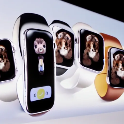 Prompt: apple reveals it's newest product, the idog, at an apple event - n6