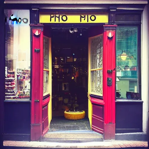 Prompt: “a shop called PHOOJ on Marylebone High St”