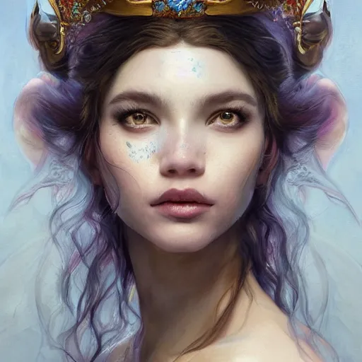 Prompt: A masterpiece portrait of a Incredibly beautiful queer blind sun princess beautiful girl. The Queen of the rats.medium shot, intricate, elegant, highly detailed. trending on artstation, digital art, by Stanley Artgerm Lau, WLOP, Rossdraws, James Jean, Andrei Riabovitchev, Marc Simonetti, Yoshitaka Amano