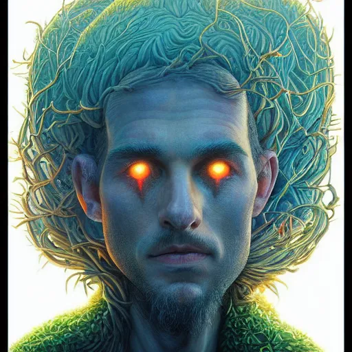 Prompt: fungus labyrinth mohawk projector portrait by gaston bussierre and charles vess and james jean and erik jones and rhads, inspired by rick and morty, epic, funny, huge scale, beautiful fine face features, intricate high details, sharp, ultradetailed