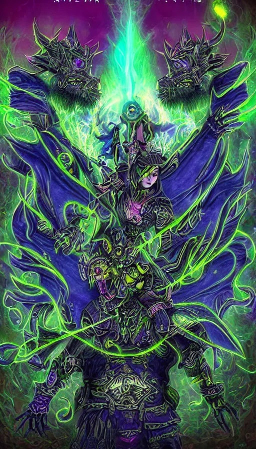 Prompt: psytrance artwork, from warcraft